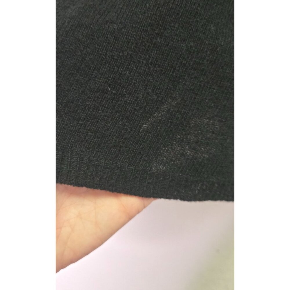 Free People Wool Black Long Sleeve Knit Tunic Floral Embroidered Henley Button P - Picture 8 of 13